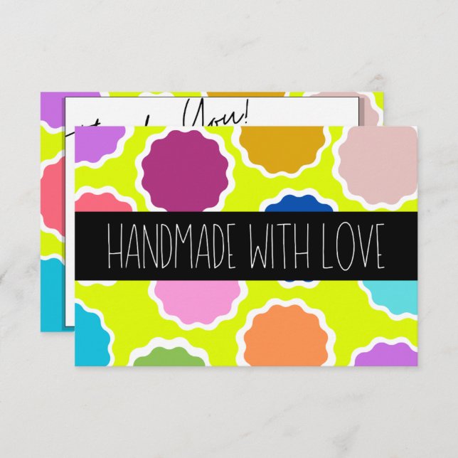 Radiant Gratitude: Handcrafted Vibrance Thank You Card (Front/Back)