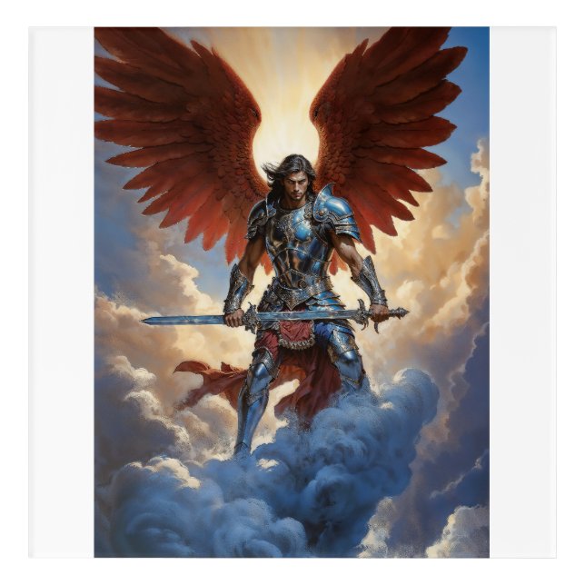 Radiant Guard Archangel Michael Acrylic Print (Front)
