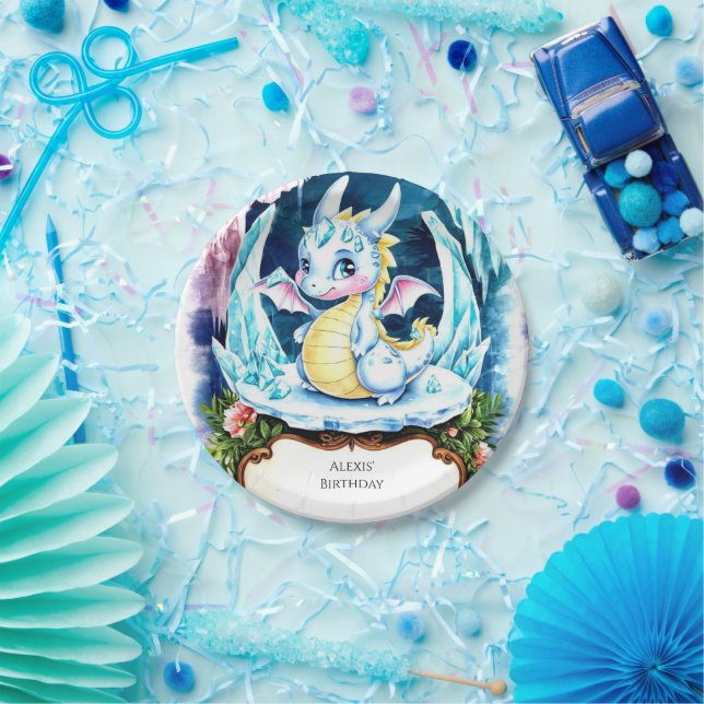 Radiant Happy Dragon Birthday Paper Plates (Party)