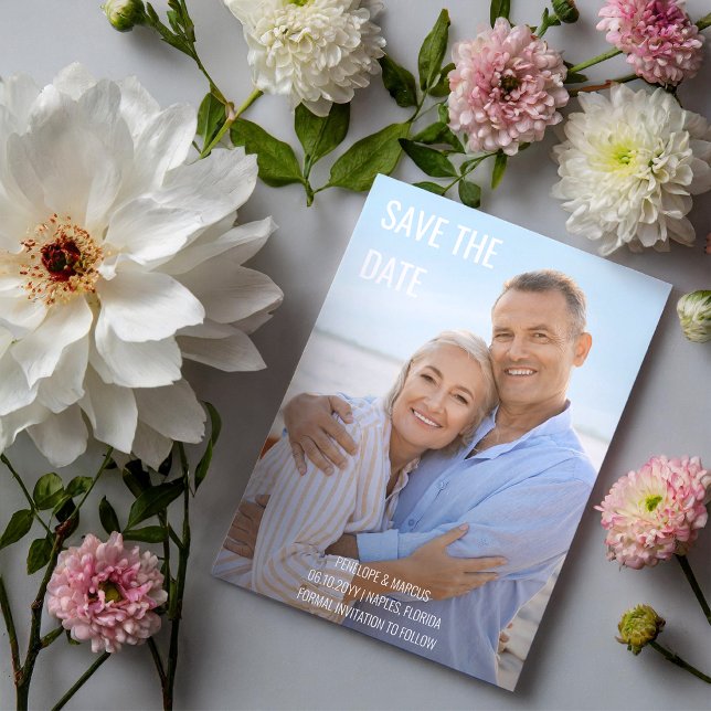 Radiant Happy Photo Wedding Save the Date Postcard (Creator Uploaded)