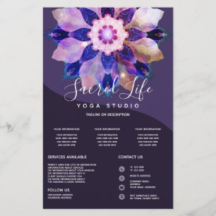 Radiant Harmony Luminous Floral Mandala Flyer