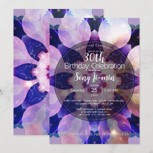 Radiant Harmony Luminous Floral Mandala Invitation