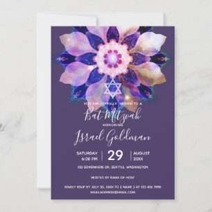 Radiant Harmony Luminous Floral Mandala Invitation