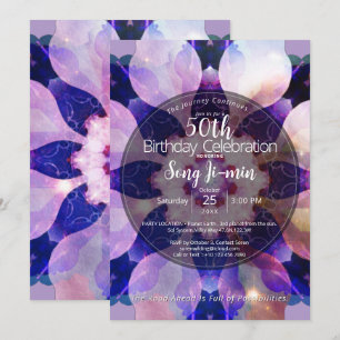 Radiant Harmony   Luminous Floral Mandala Invitation