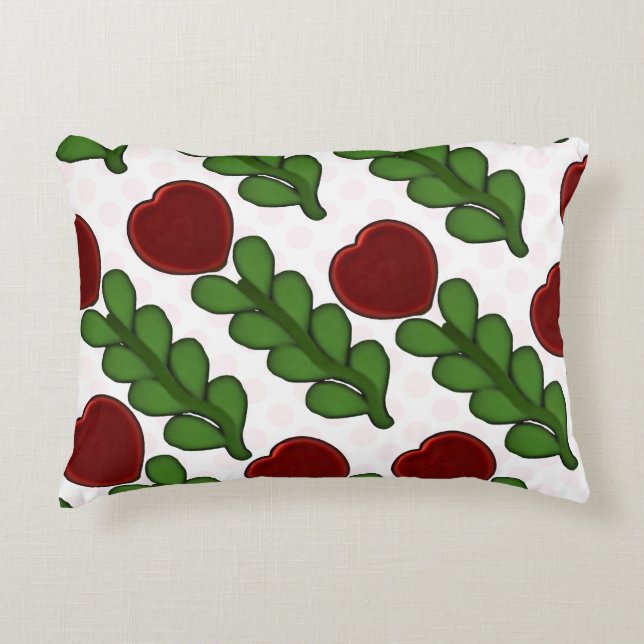  Radiant Heart Flower Botanical  Accent Pillow (Front)