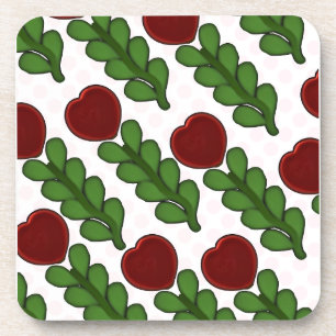 Radiant Heart Flower Botanical Beverage Coaster