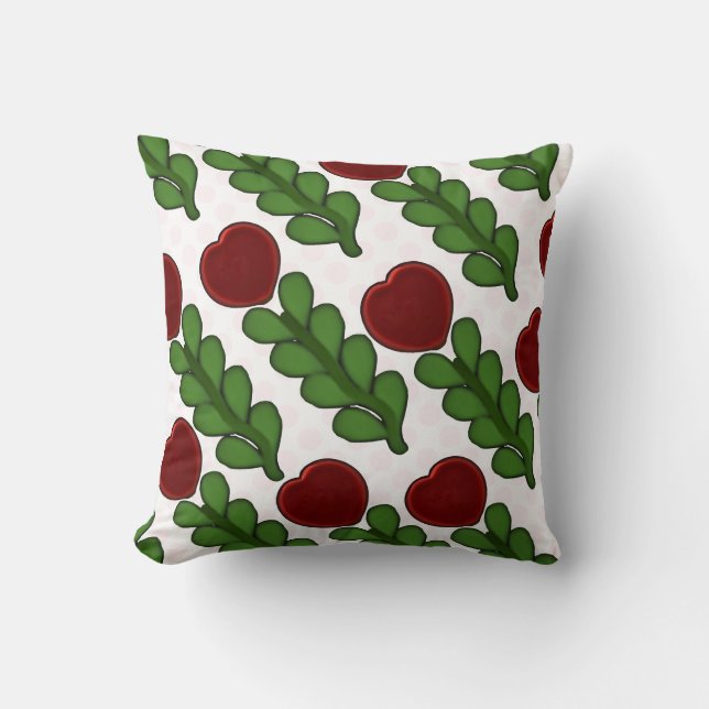  Radiant Heart Flower Botanical  Throw Pillow (Front)
