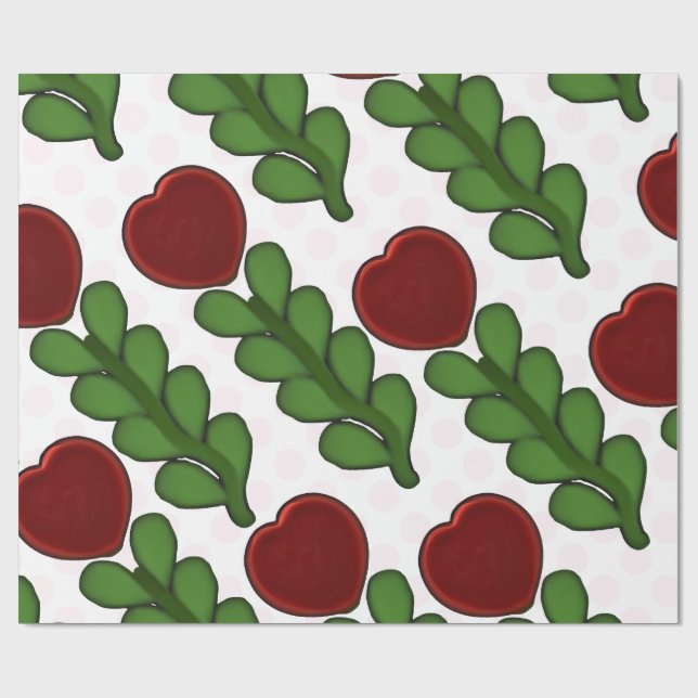  Radiant Heart Flower Botanical wrapping Paper (Flat)