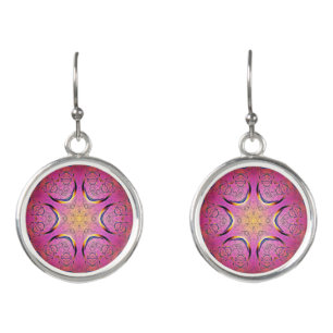Radiant Heart Kaleidoscope Earrings