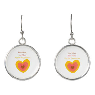Radiant Heart: Love More, Live More, Proudly Polya Earrings