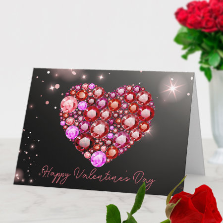 Radiant Heart of Sparkling Gems Valentine's Day