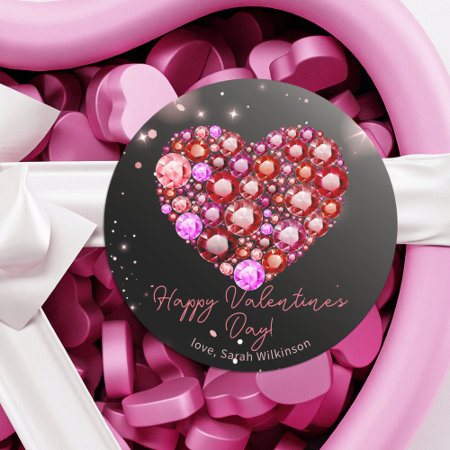 Radiant Heart of Sparkling Gems Valentine's Day
