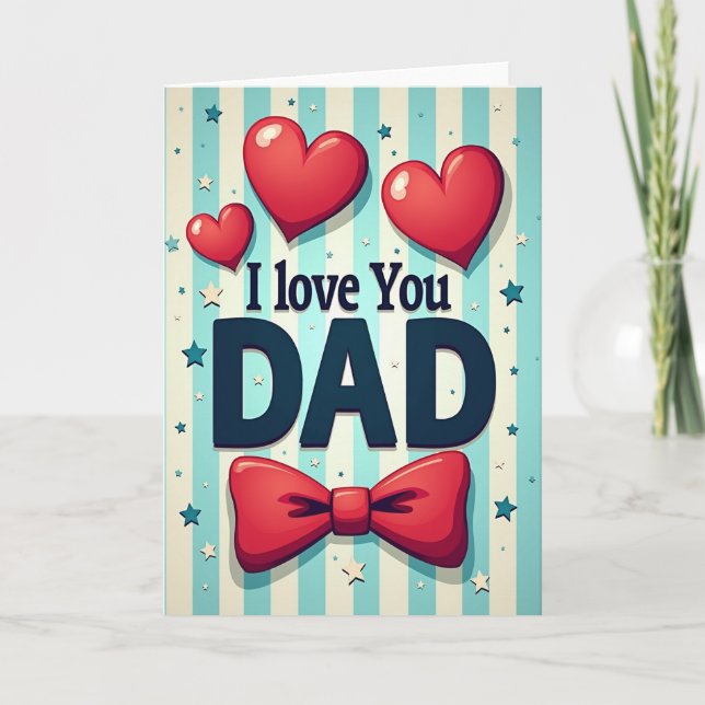 Radiant Hearts Fathers Day Card (Front)