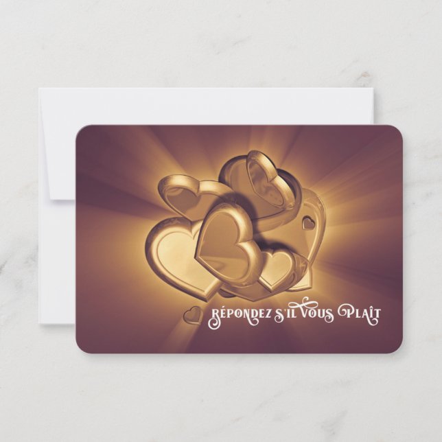 Radiant Hearts RSVP (Version 2) Card (Front)