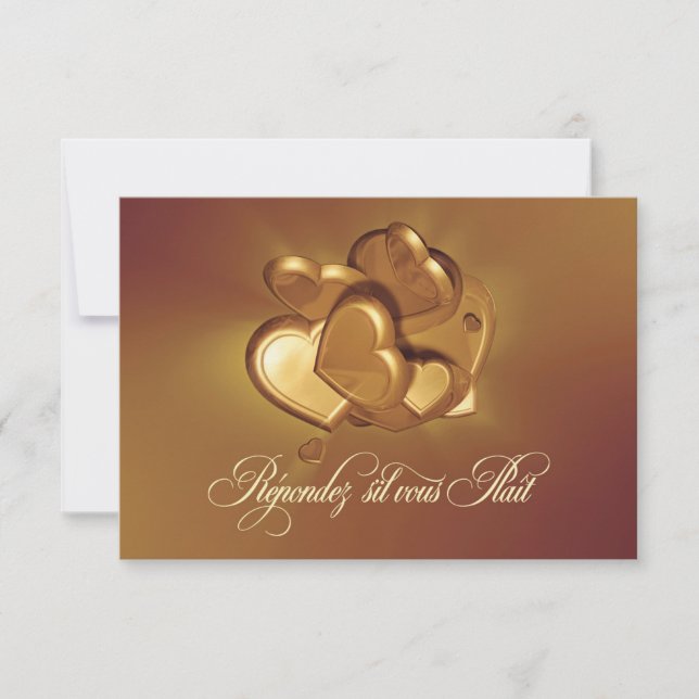 Radiant Hearts RSVP (Version 4) Card (Front)
