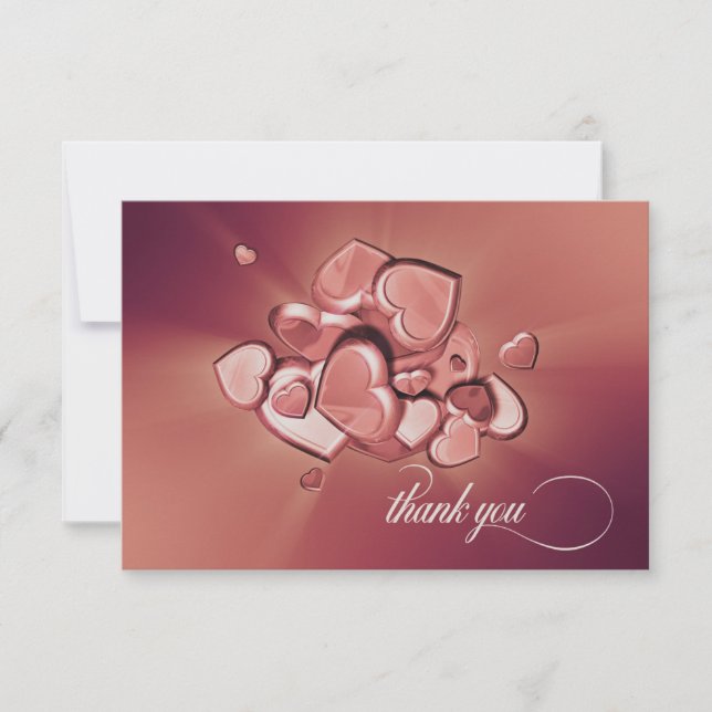Radiant Hearts Thank You Card (Version 6) (Front)