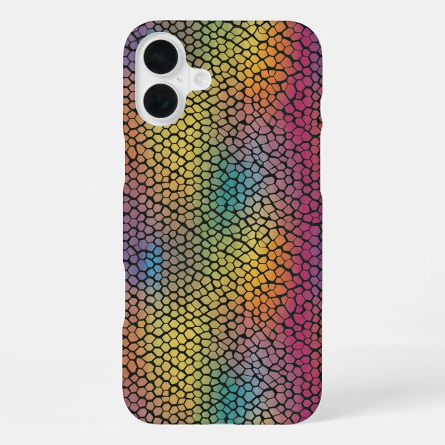 Radiant Hexagon Spectrum Iphone Case (Back)