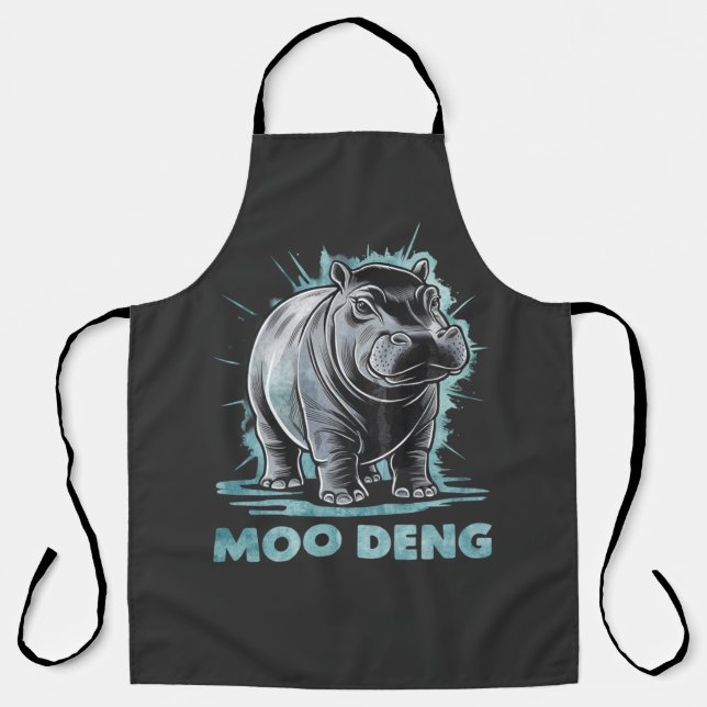 Radiant Hippo Moo Deng Apron (Front)