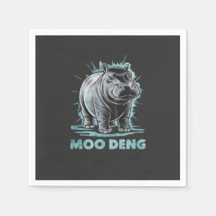 Radiant Hippo Moo Deng Napkins
