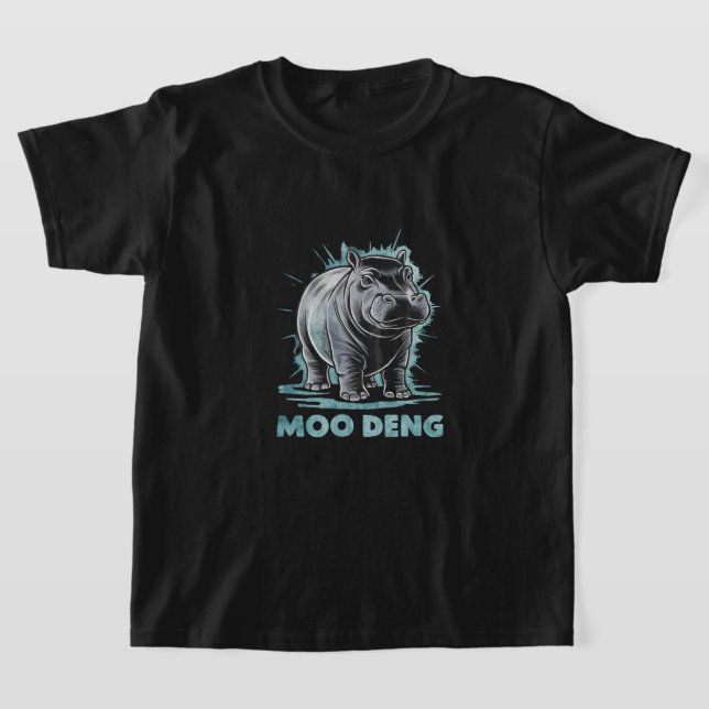 Radiant Hippo Moo Deng T-Shirt (Laydown)