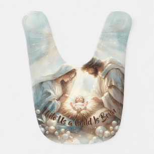 Radiant Holy Family Nativity Scene Baby Bib