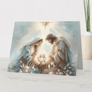 Radiant Holy Family Nativity Scene Card