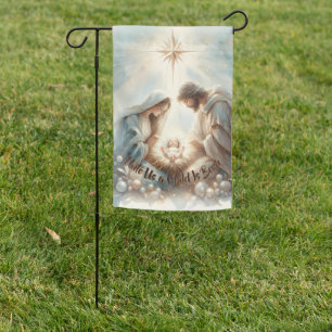 Radiant Holy Family Nativity Scene Garden Flag