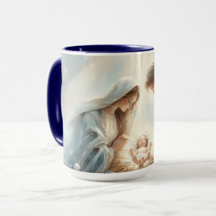 Radiant Holy Family Nativity Scene Mug