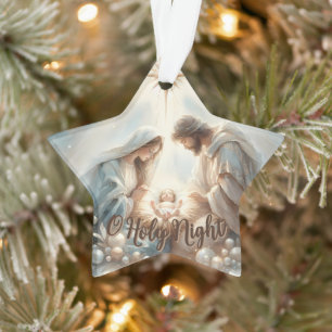 Radiant Holy Family Nativity Scene Ornament