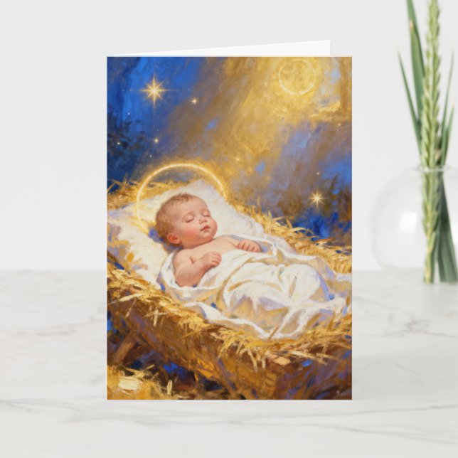 Radiant Holy Night Christmas Card (Front)