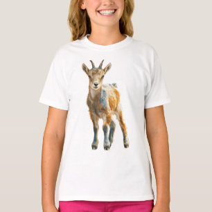 Radiant Horned Kid Goat Fine Art Print T-Shirt