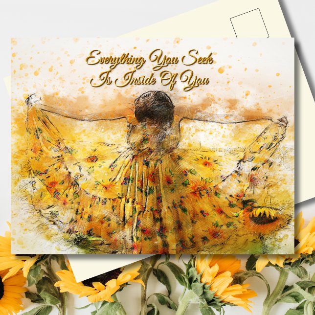 Radiant Inner Strength Inspirational Postcard (Creator Uploaded)