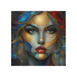 Radiant Innocence - Stained Glass Style Wood Wall Art