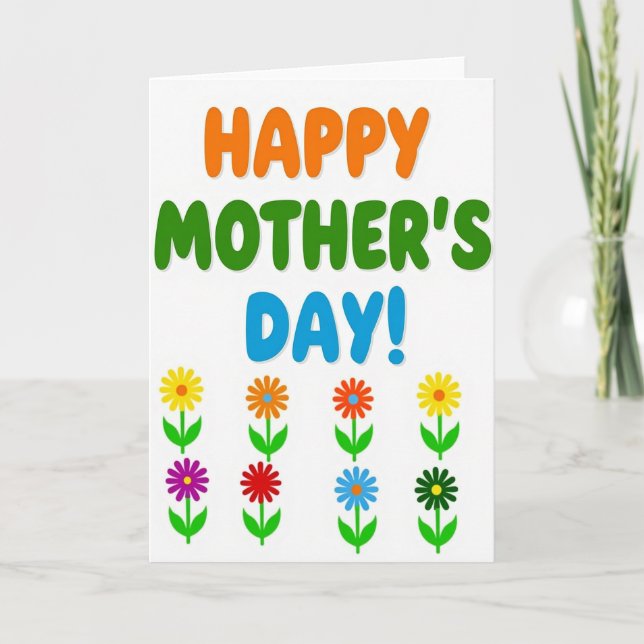 Radiant Joyful Mothers Day Card (Front)