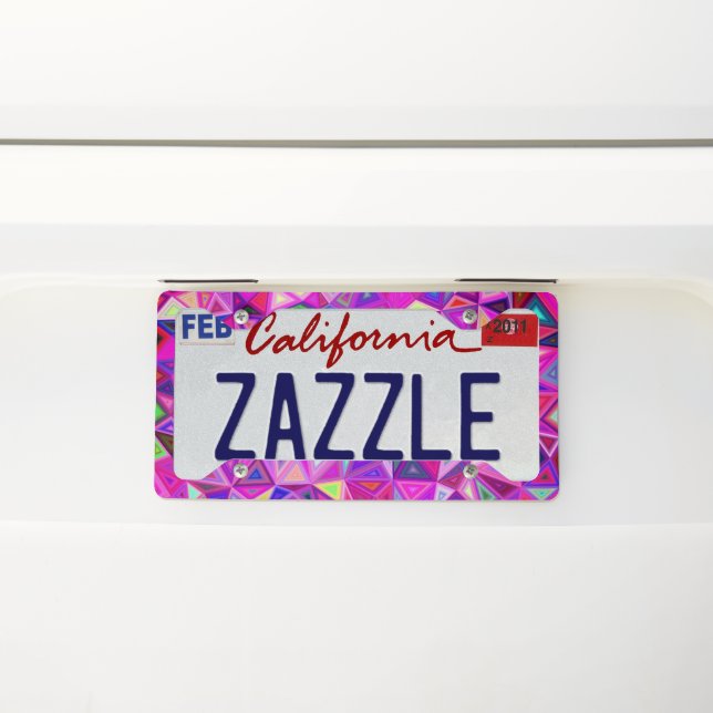 Radiant License Plate Pattern Frame (On Car)