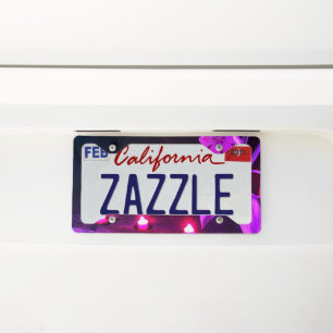 Radiant License Plate Typography Frame