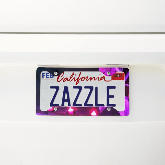 Radiant License Plate Typography Frame (On Car)