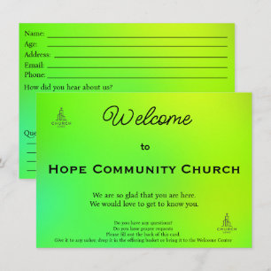 Radiant Life Church Connect Card