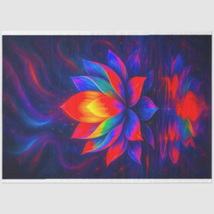 Radiant Lotus in Cosmic Glow Decoupage Paper LGBTQ