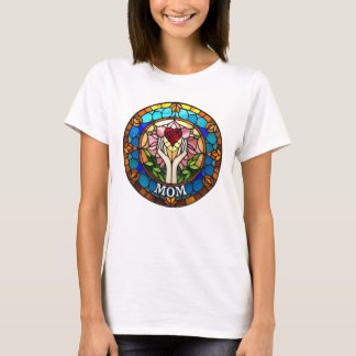 Radiant Love: A Faux Stained Glass Tribute to Mom T-Shirt