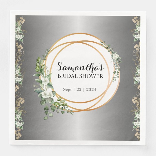 Radiant Love: Unforgettable Wedding Paper Dinner Napkins (Front)