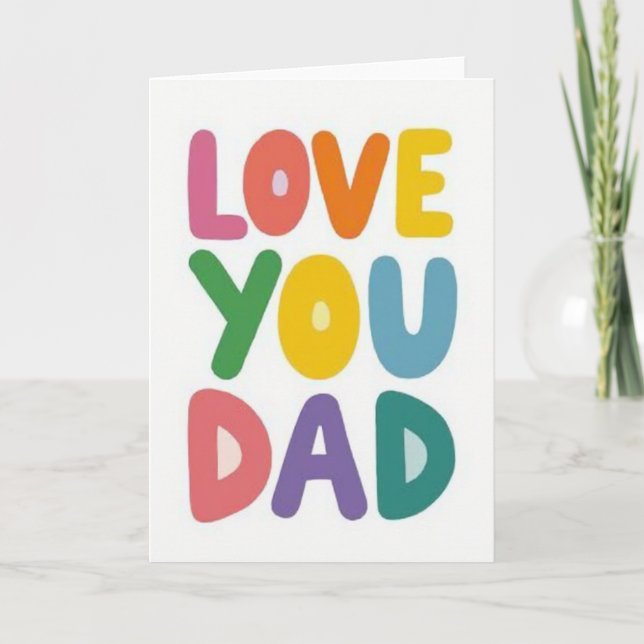 Radiant Love You Dad Card (Front)