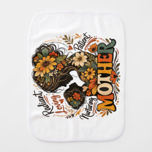 Radiant Loving Nurturing Mother day Baby Burp Cloth