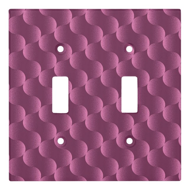💗 Radiant Magenta Circles Glow ✨ Geometric  Light Switch Cover (Front)