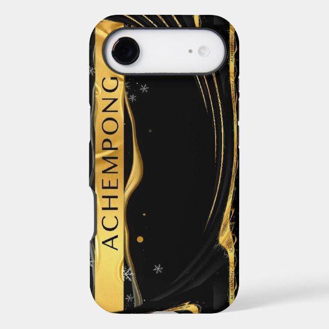 Radiant Majesty: Achempong Luxury Monochrome Gold  Case-Mate iPhone Case (Back)