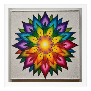 Radiant Mandala Bloom – Vibrant Spiritual Wall Art