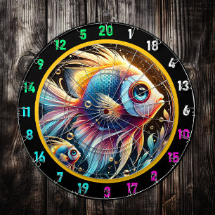 Radiant Marine Life Dartboard Fun