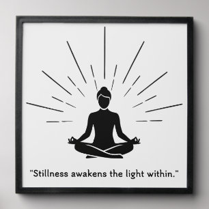 Radiant Meditation Silhouette Peel And Stick Photo Tile