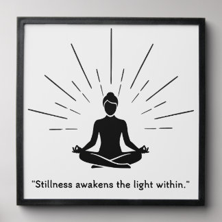 Radiant Meditation Silhouette Peel And Stick Photo Tile