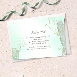 Radiant Mint Green Botanical Wishing Well Wedding